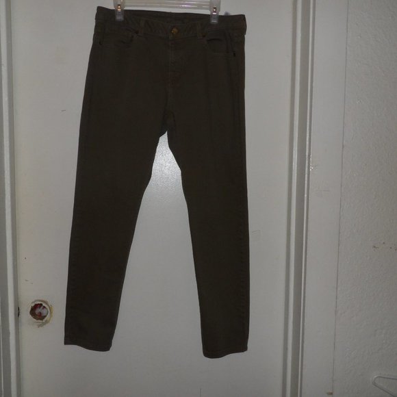 Micheal Micheal Kors Army Green Midrise Skinny Jeans Sz 12 - Picture 5 of 9